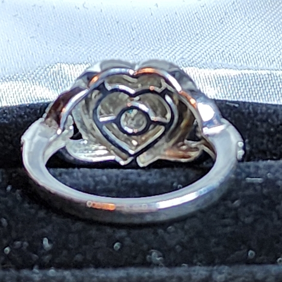 Kay Jewelers Genuine Blue Diamond Heart Ring - Picture 6 of 9